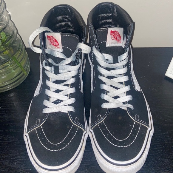 Vans Other - WORN TWICE!!! High top vans size 9/5 woman & 8 men. Were worn 2 maybe 3 times!!